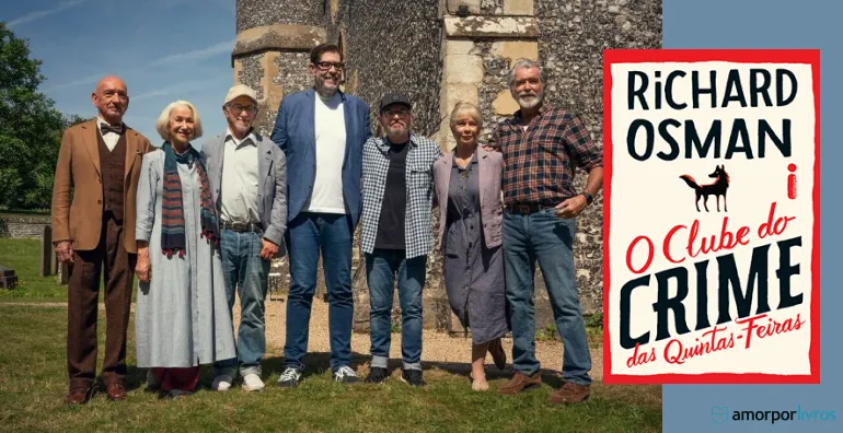 Elenco e livro O Clube do crime das quintas-feiras