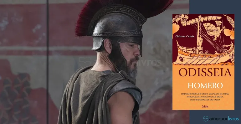 Foto de Matt Damon caracterizado como o personagem do filme Odisseia
