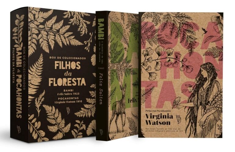 Box Filhos da Floresta, com Bambi e Pocahontas, da Editora Wish