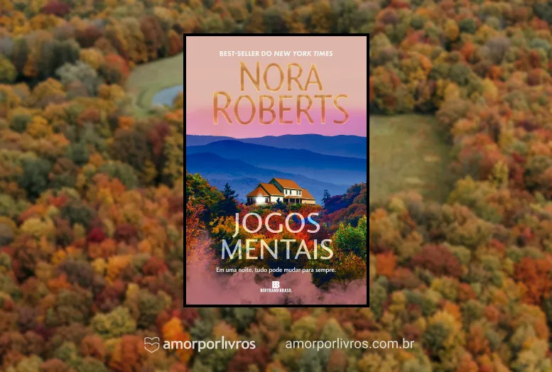 Capa do livro Jogos Mentais ao fundo de uma floresta