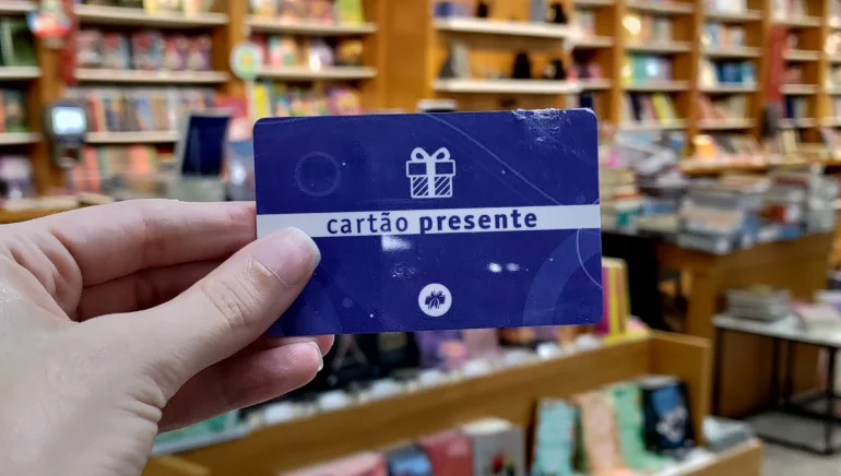 Cartão presente de livraria