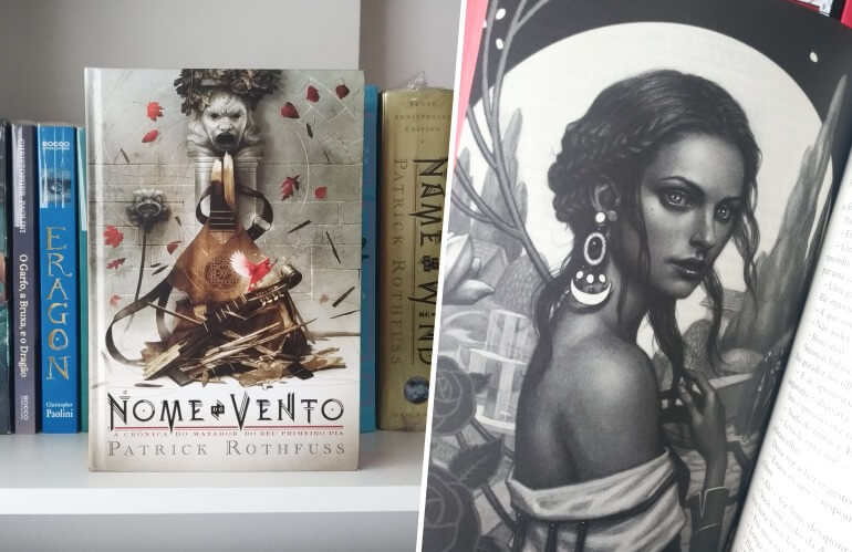 Livro em edição de colecionador O Nome do Vento