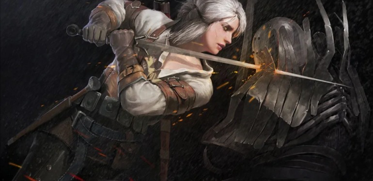 Ilustração de Ciri, The Witcher