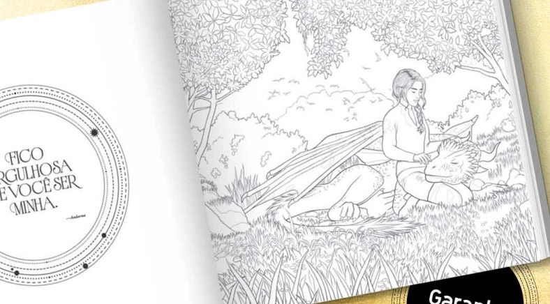Livro de colorir oficial de Quarta Asa