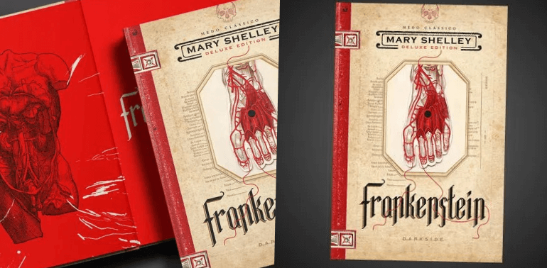 Detalhes do livro Frankenstein, da Darkside