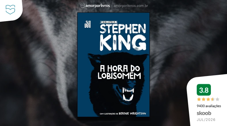 Capa do livro A Hora do Lobisomem com avaliação do Skoob de julho 2026