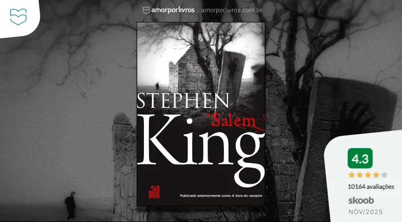 Capa do livro Salem e nota 4.3 do Skoob em novembro de 2025