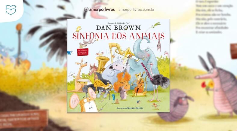 Capa e ilustração interna do livro Sinfonia dos Animais
