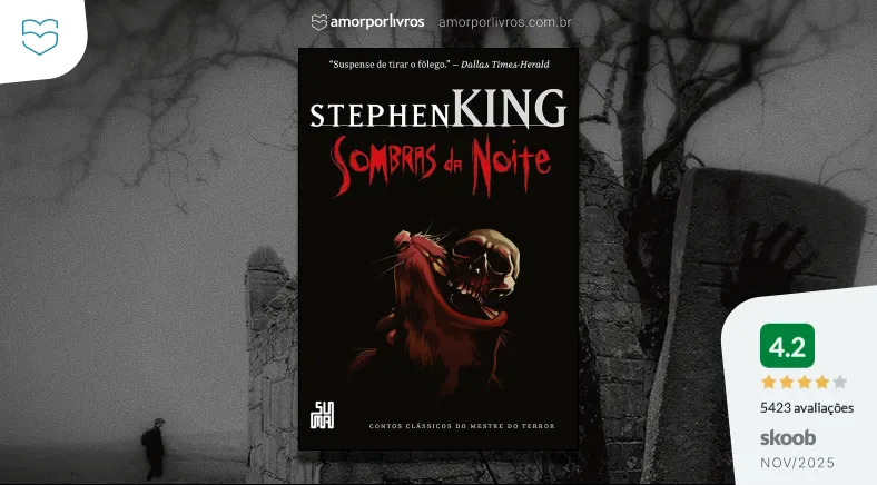 Capa do livro Sombras da Noite e avaliação 4.2 do Skoob