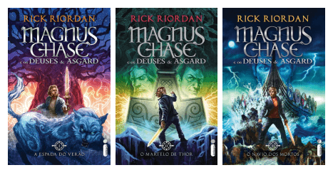 Livros da trilogia Magnus Chase e os Deuses de Argard