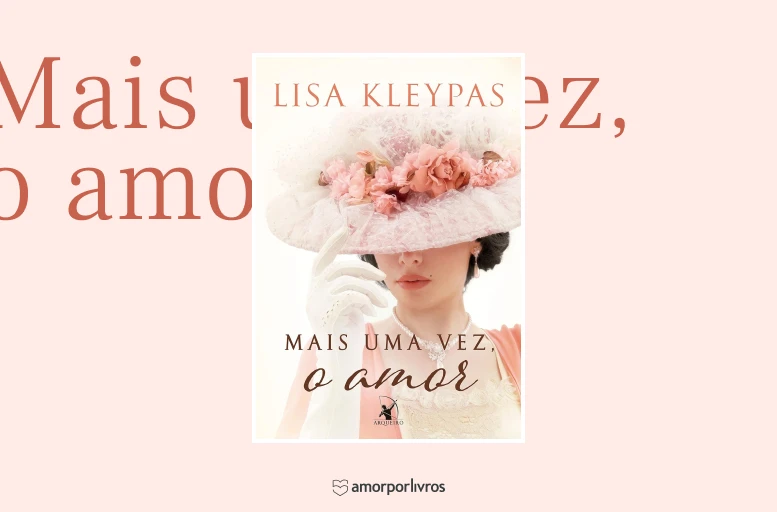 Livro Mais uma vez, o amor em fundo rosa com escrito no fundo
