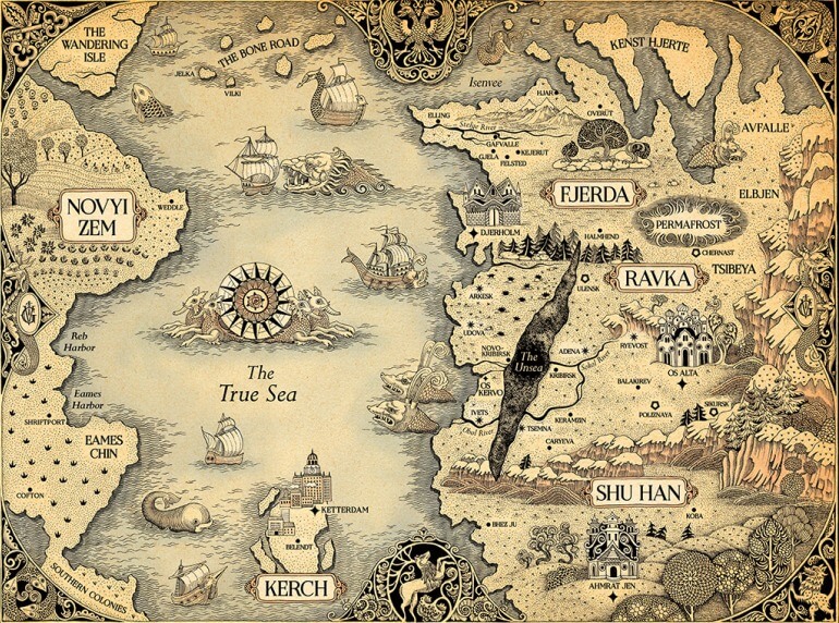 Mapa do mundo do Grishaverso