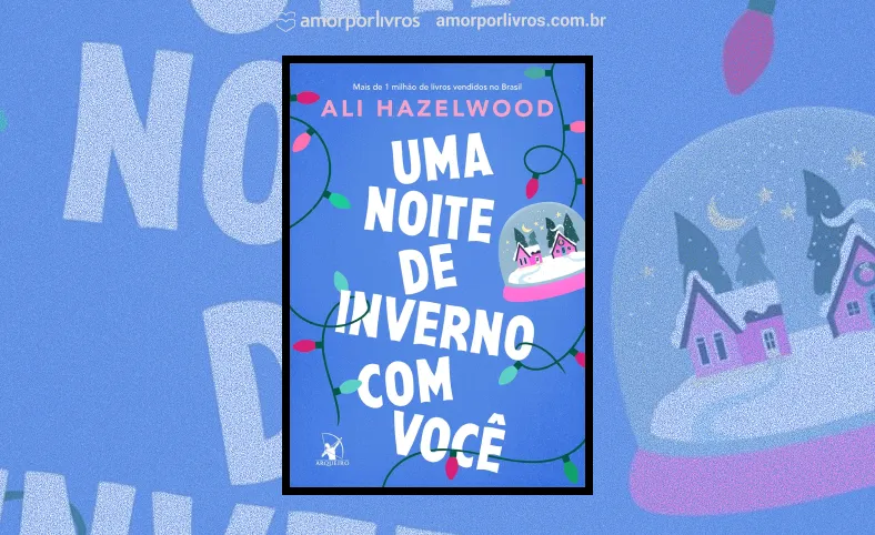 Capa do livro Uma noite de inverno com você com fundo granulado