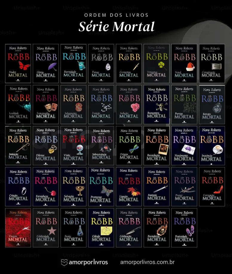Ordem dos livros da Série Mortal de J. D. Robb