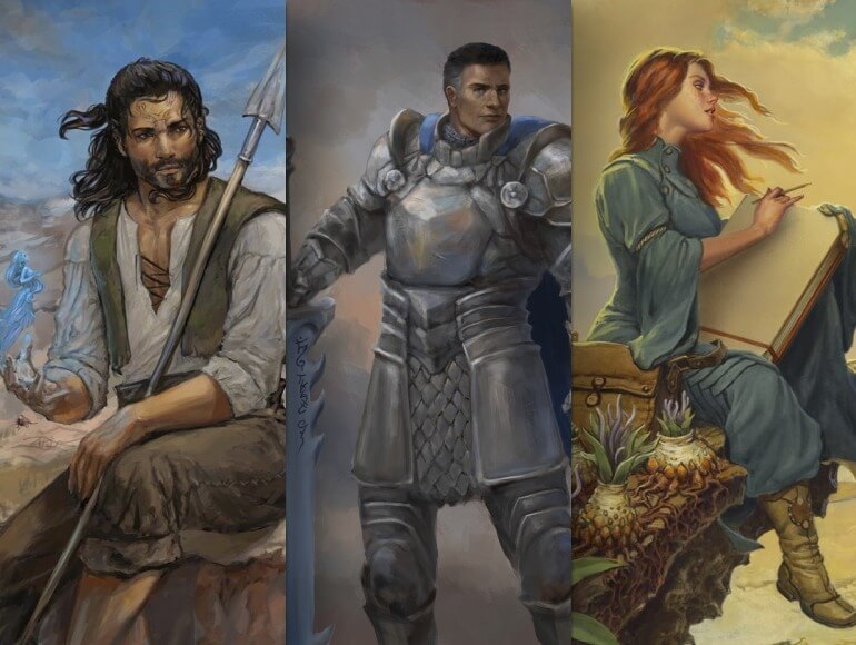 Personagens Kaladin, Dalinar e Shallan