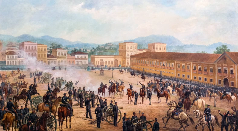 "Proclamação da República", 1893, óleo sobre tela de Benedito Calixto
