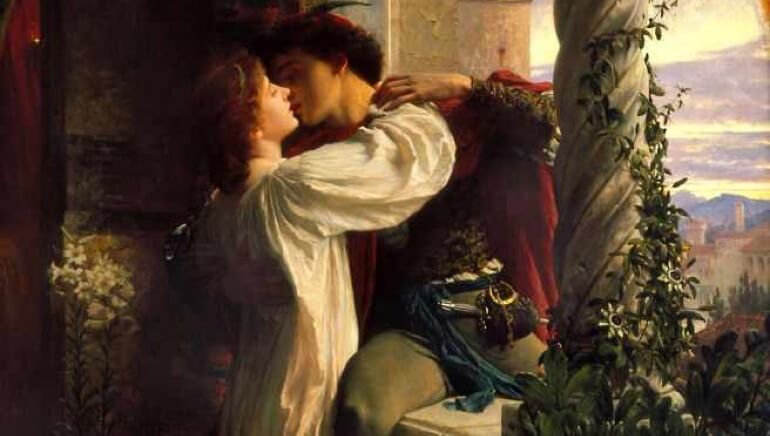 Quadro de Romeu e Julieta por Frank Dicksee