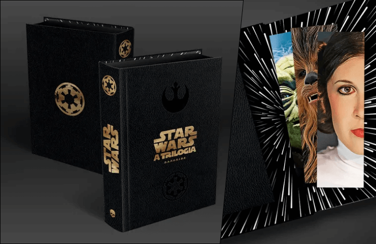 Livro de colecionador Star Wars - A Trilogia, da Darkside