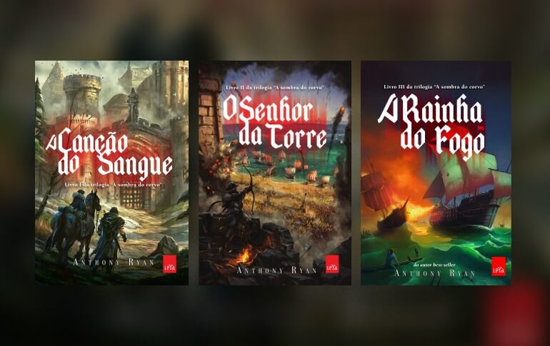 Os livros da trilogia A Sombra do Corvo de Anthony Ryan